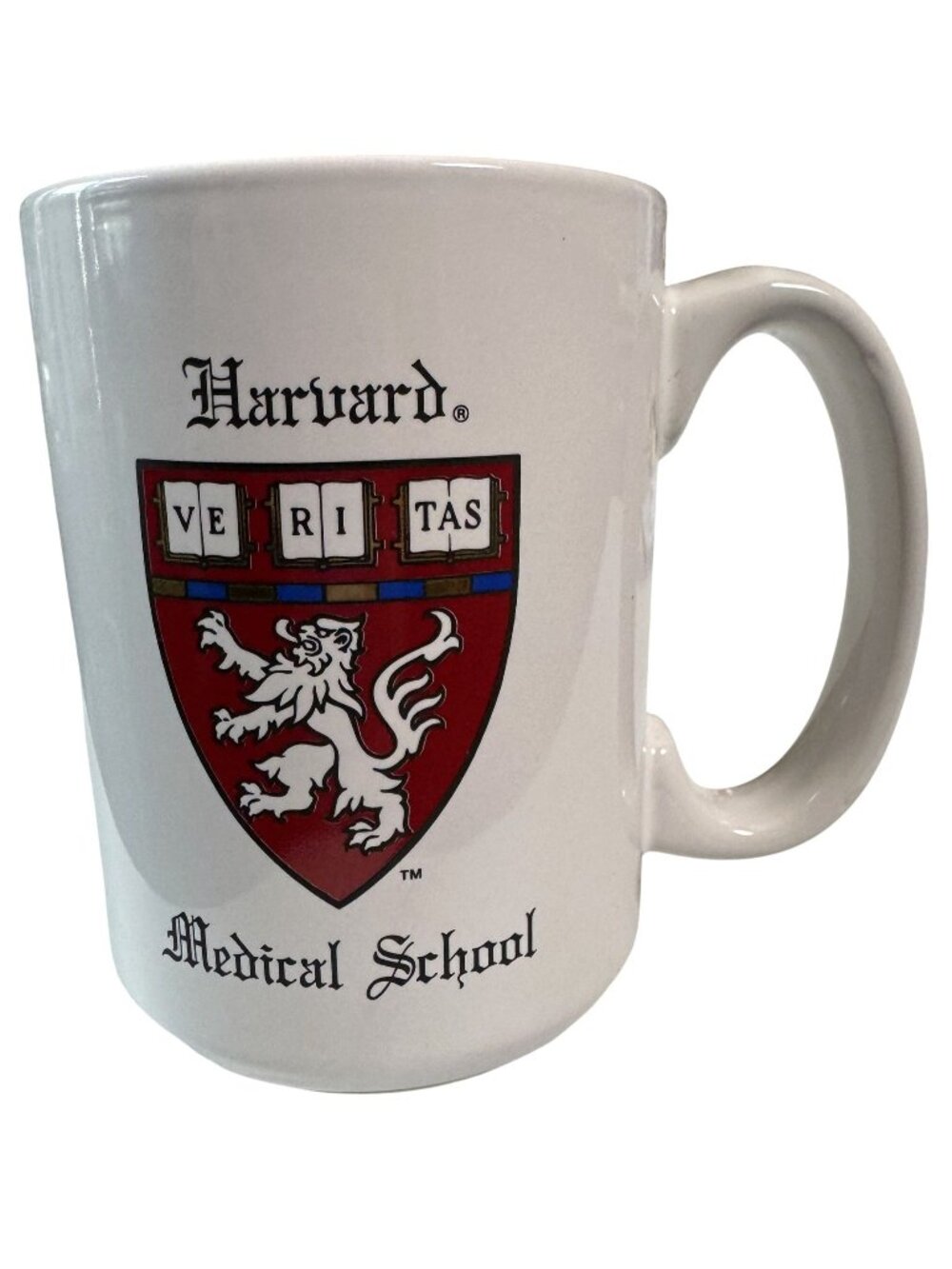 Harvard Medical School Coffee Mug Ceramic - White & Red Excellent Vintage Condit
